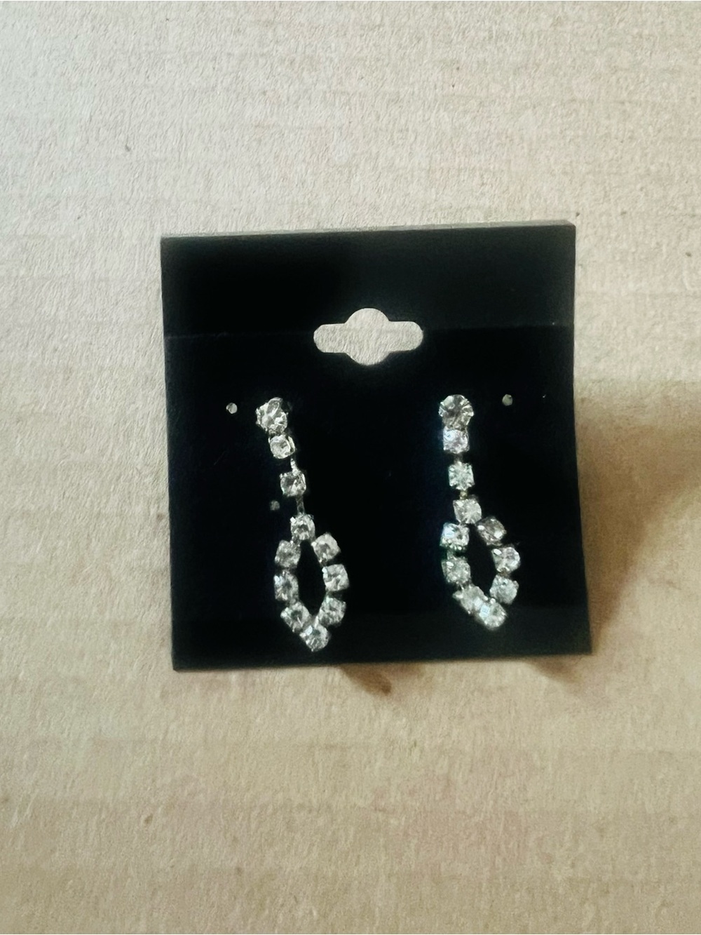 Assorted Clear Crystal Stud & Drop Earring Set - Silver Tone, 11 Pairs - Picture 8 of 11